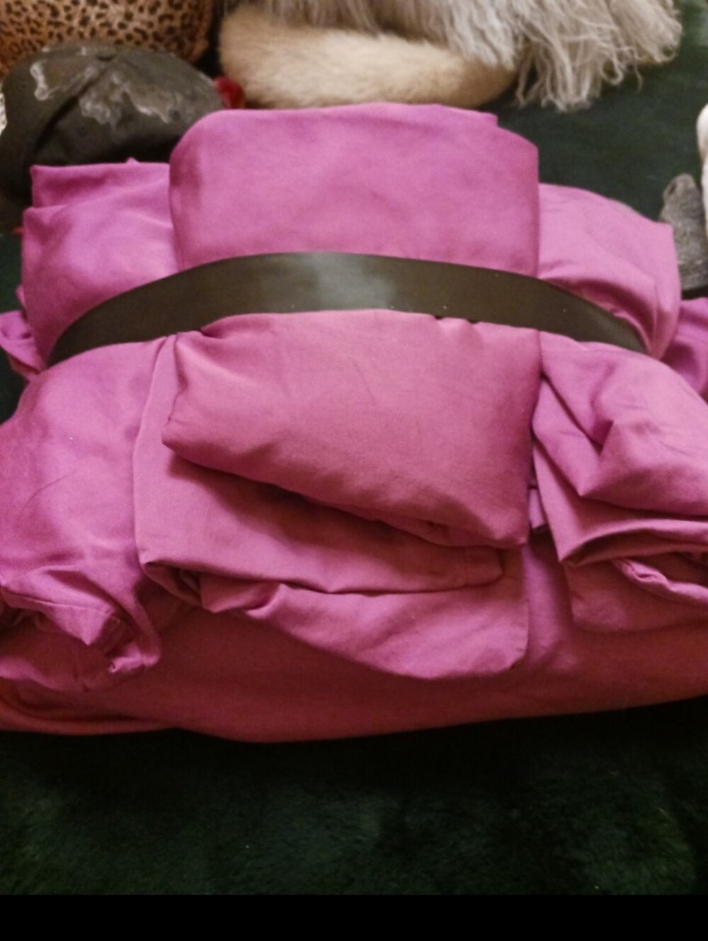 Solid Plum Bedding Set - Deep Purple Sheets Bamboo Paided100